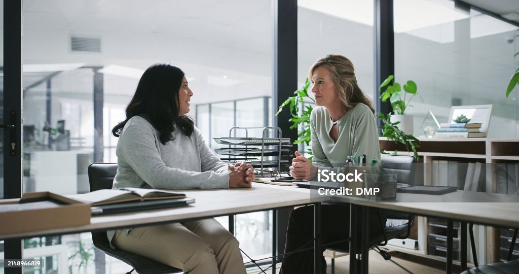 two women talking