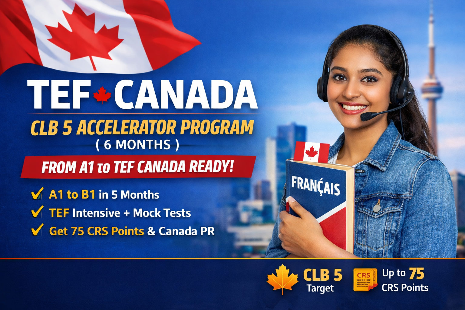 TEF Canada CLB 5 Accelerator Program (6 Months)