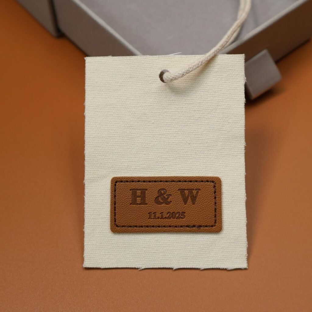 custom leather retail hang tags