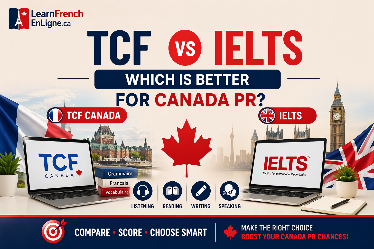 TCF vs IELTS: Which is Better for Canada PR?