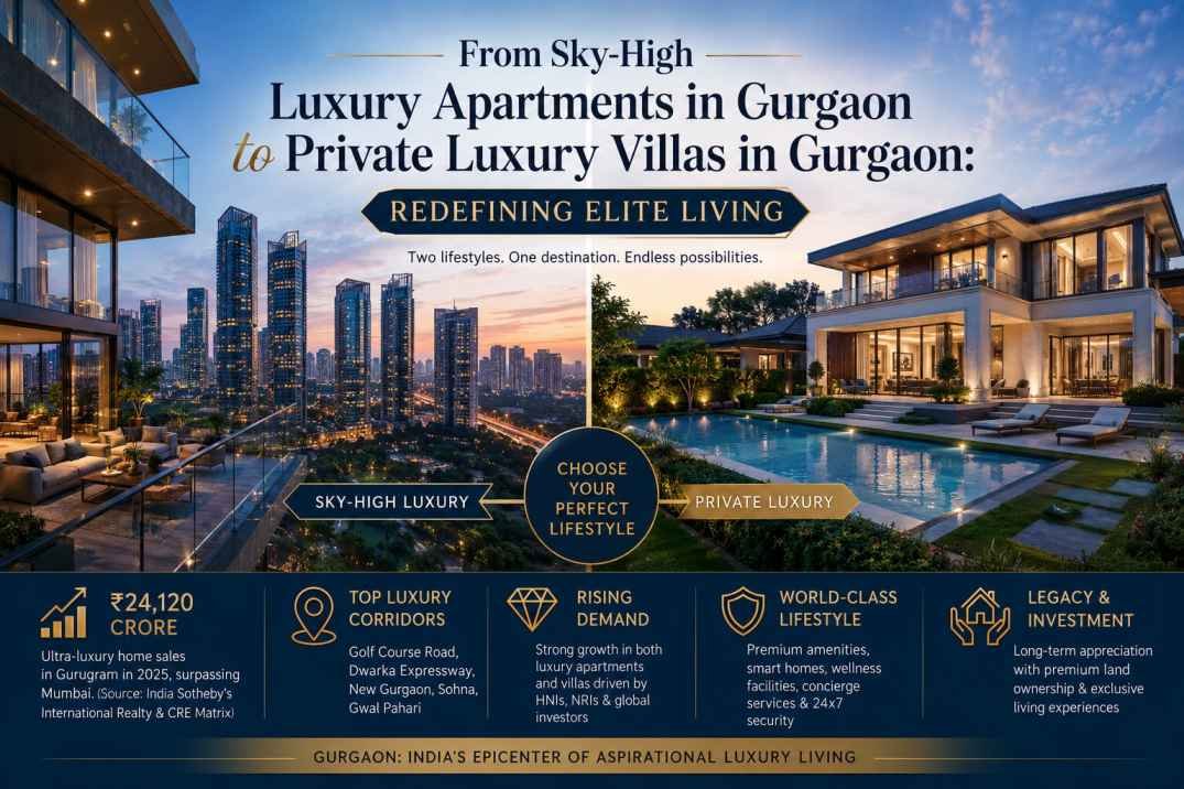 From Sky-High Luxury Apartments in Gurgaon to Private Luxury Villas in Gurgaon: Redefining Elite Living