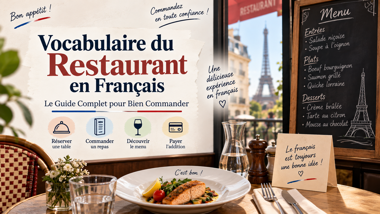 Vocabulaire du Restaurant en Français : Le Guide Complet pour Bien Commander