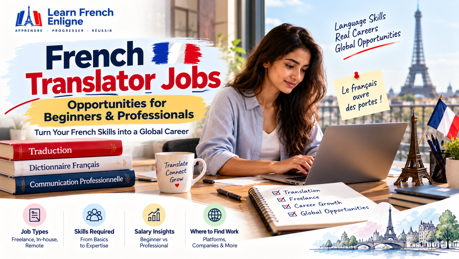 French Translator Jobs: Opportunities for Beginners & Professionals