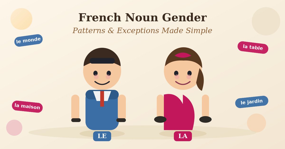 French Noun Gender Rules: Patterns and Exceptions Every Learner Should Know